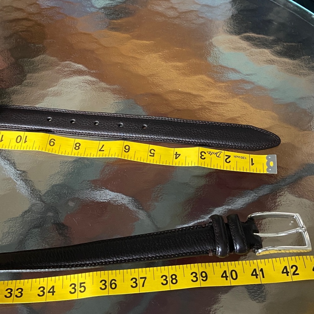 Brown Leather Belt 34 - Picture 6 of 8